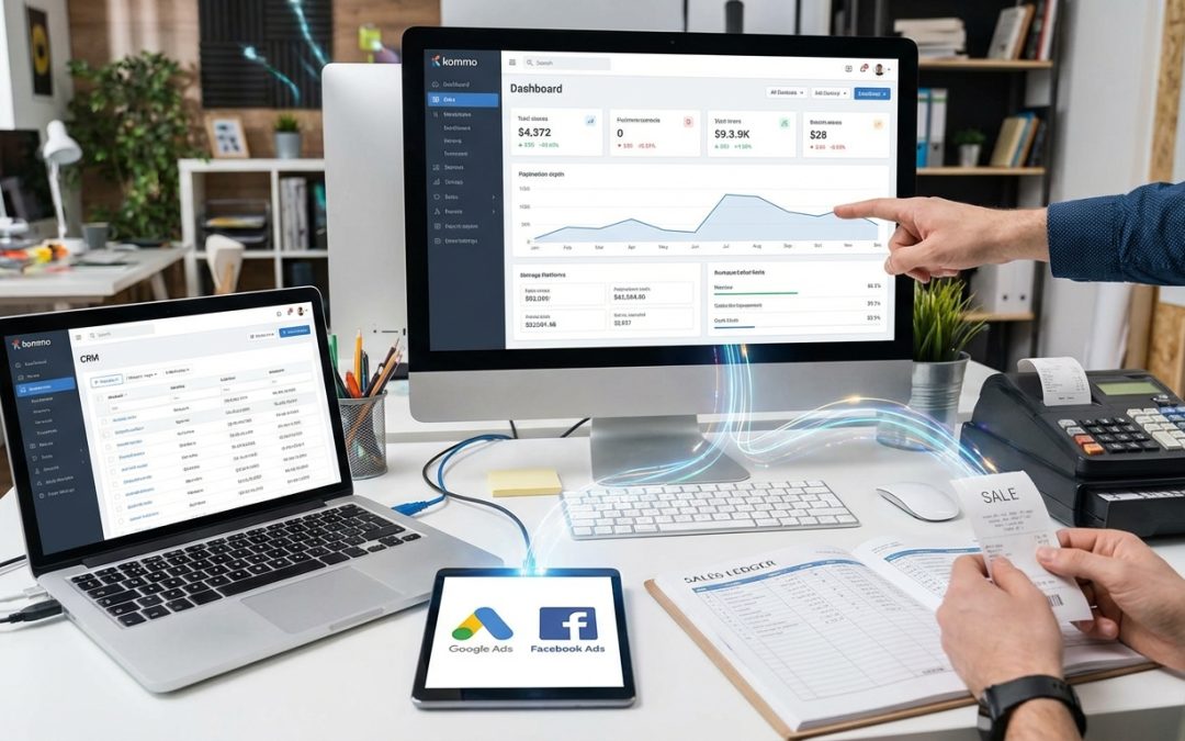 Atribuição de Conversões Offline: Rastreie Qual Campanha de Tráfego Pago Realmente Gera Vendas com Kommo CRM