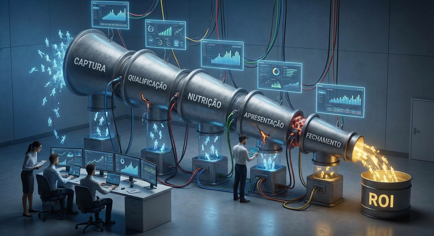 Diagnóstico de Funil: Por Que Sua Conversão de Leads em Vendas é Baixa (e Como Corrigir com Dados de Tráfego Pago)