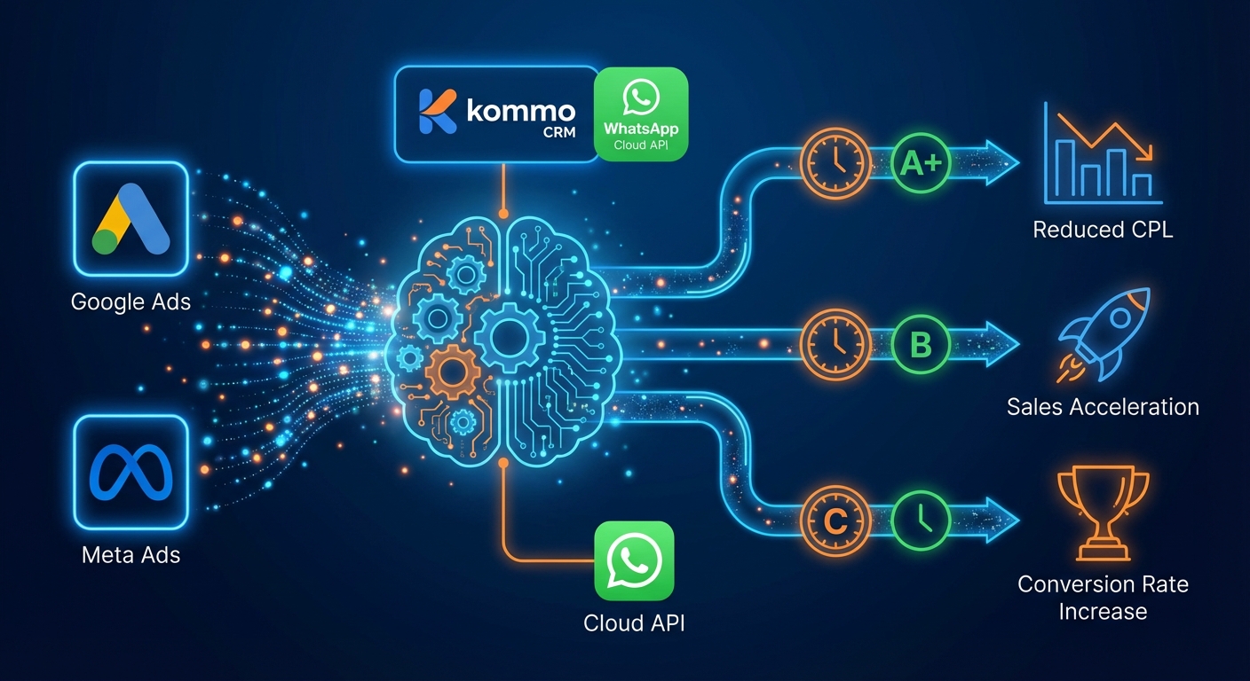 Lead Scoring Automatizado: Qualifique Seus Leads de Tráfego Pago em Tempo Real com Kommo CRM e WhatsApp Cloud API