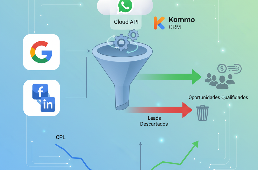 Qualificação Inteligente: Reduza Custos e Acelere Vendas de Tráfego Pago com Automação WhatsApp Cloud API e Kommo CRM